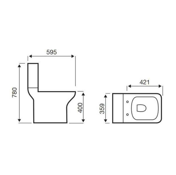 Belfry Bathroom KVit Trim Toilet & Cistern with Soft Close Seat